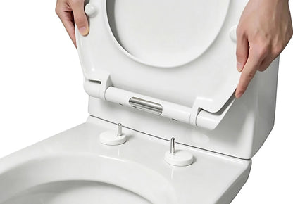Euroshowers Toilet Seat Hinge Cover Cap Pack - White / Black