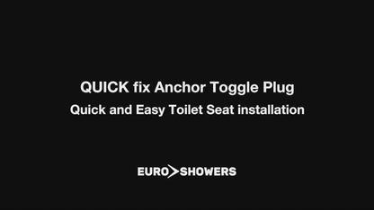 EuroShowers QUICK Fix Toilet Seat Anchor Plug Grommets - for BOTH Top and Bottom Fix Pans
